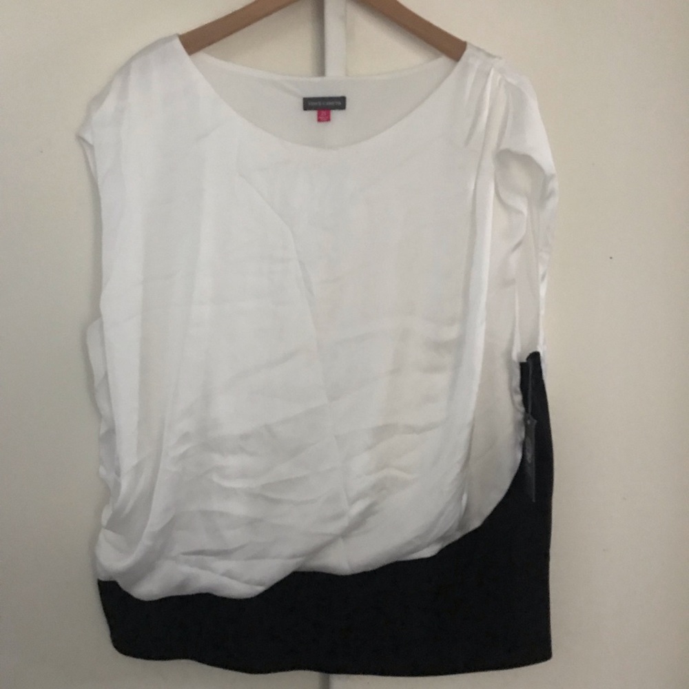 NWT Vince Camuto Black and white minimalist Plus Size Blouse